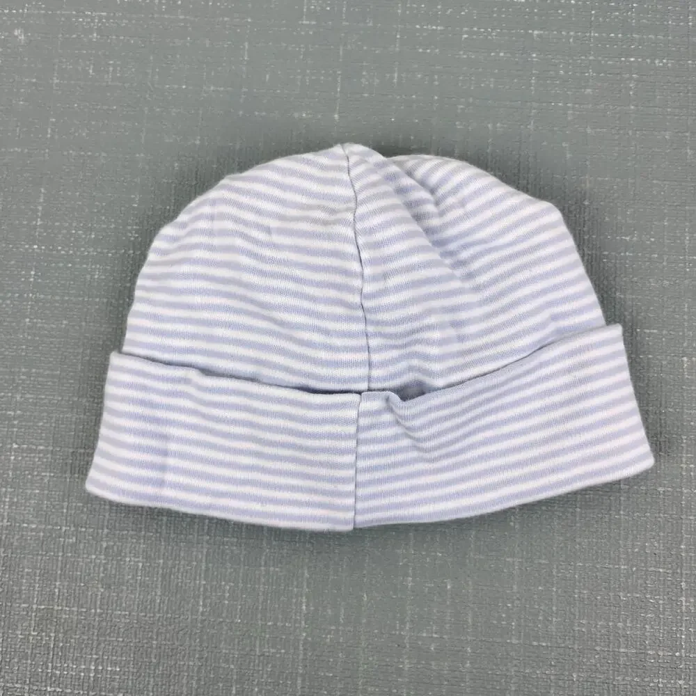 Kissy Kissy Blue and White Striped Sailboat Hat Small 0-6 Months
